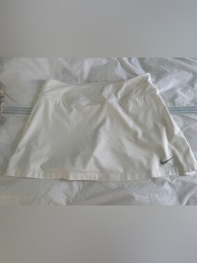 Nike White Circle Skirt with Subtle Logo